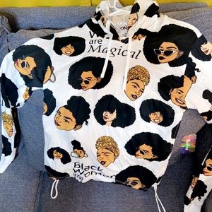 On fire large hoodie shirt. New.